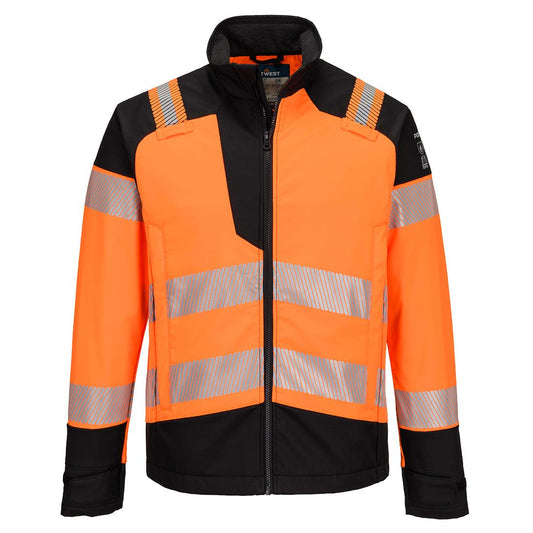 PW3 Modaflame Softshell Hi-Vis Multi-Norm FR Jacket, L, R, Orange/Black