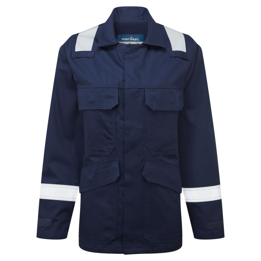 Bizflame Work FR Women's Jacket, L, R, Navy