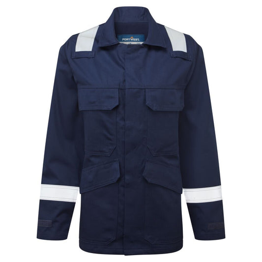 Bizflame Work FR Women's Jacket, L, R, Navy