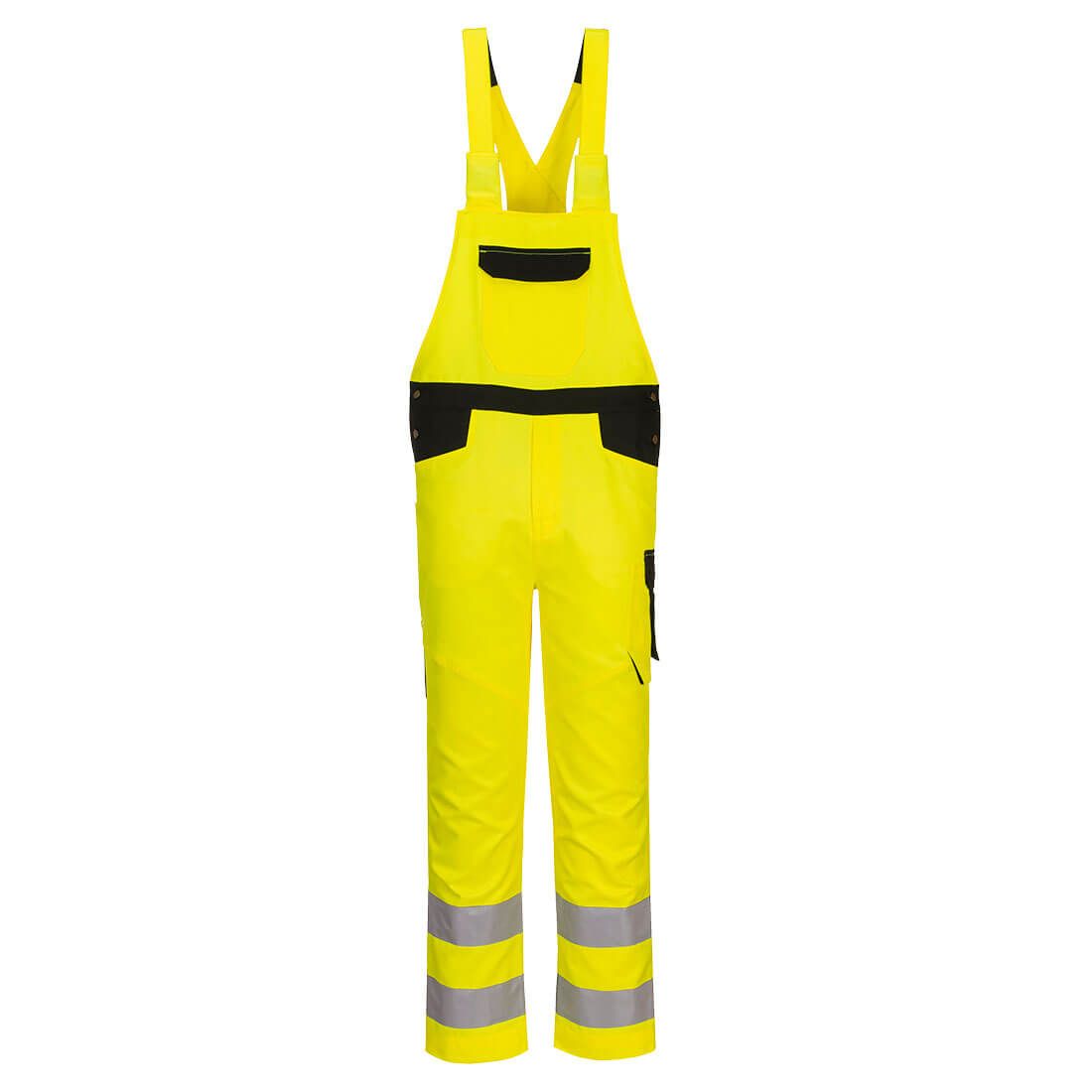 PW2 Hi-Vis Bib and Brace, L, R, Yellow/Black
