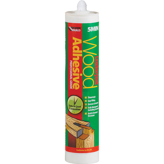 Everbuild 5 Minute Polyurethane Wood Glue Gel 310ml