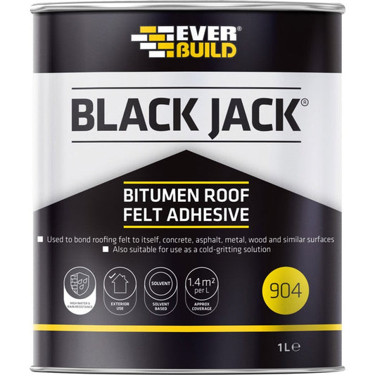 Everbuild Black Jack Roofing Felt Adhesive 1L