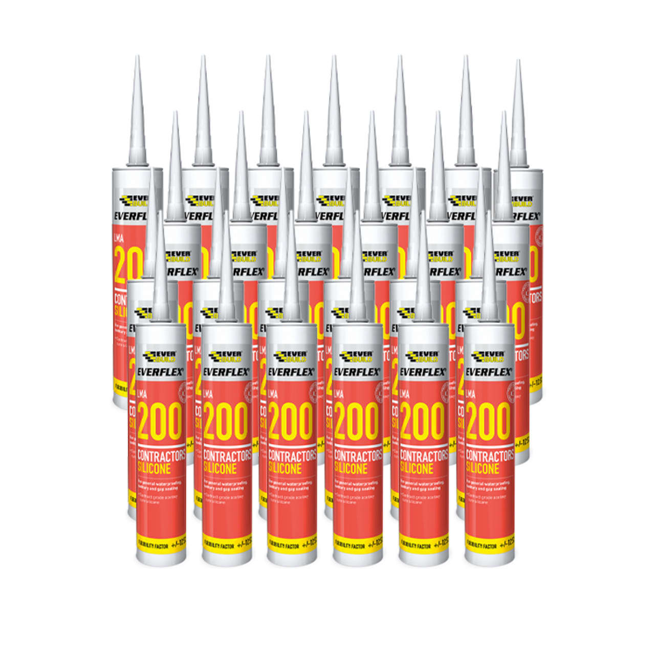 Everbuild 200 Contractors Silicone Brown 295ml - Box of 25