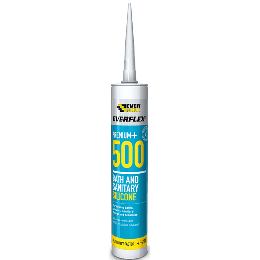 Everbuild Everflex 500 Bath & Sanitary Silicone Clear 295ml