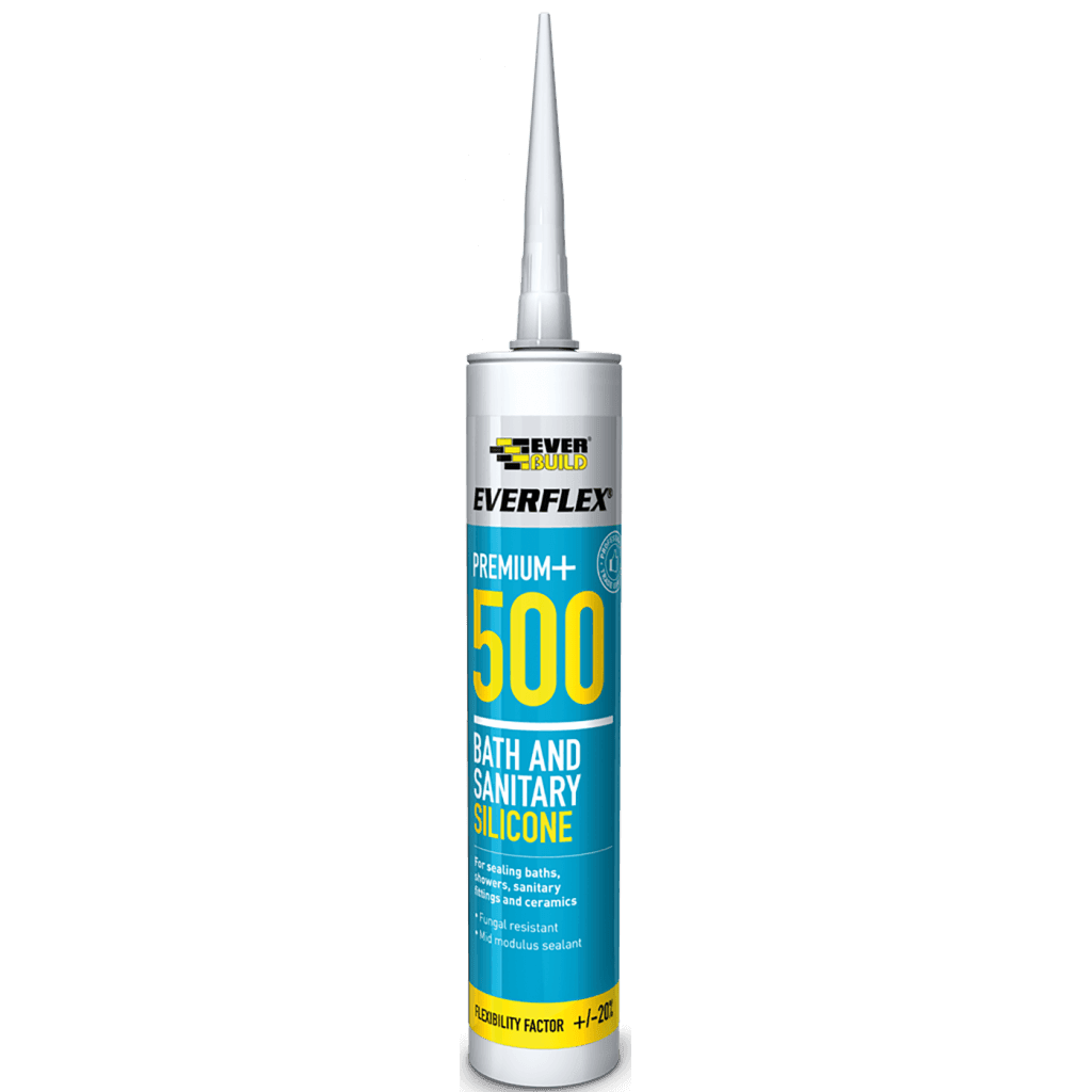 Everbuild Everflex 500 Bath & Sanitary Silicone White 295ml