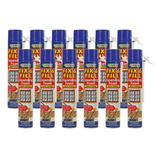 Everbuild Fix & Fill Expanding Foam Hand Held 750ml - Box of 12