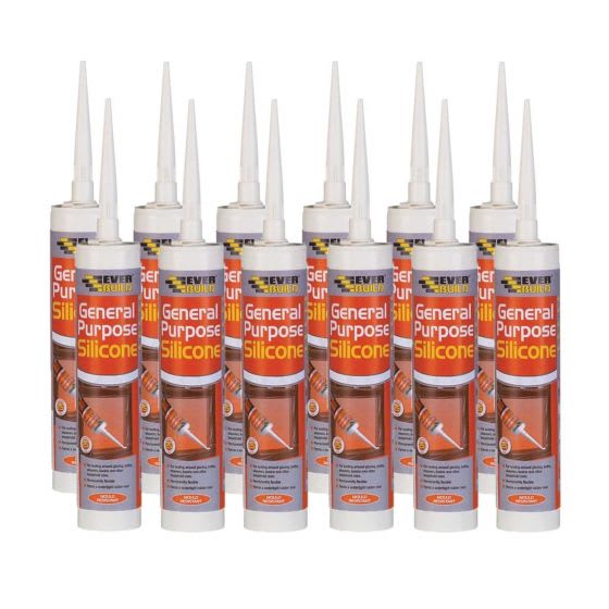 Everbuild General Purpose Silicone Clear 280ml - Box of 12
