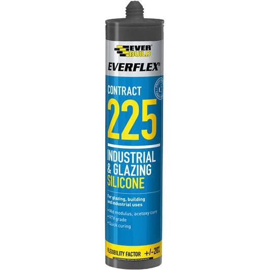 Everbuild Glazing Silicone Black 295ml