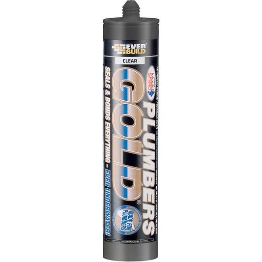 Everbuild Plumbers Gold Sealant & Adhesive Clear 290ml