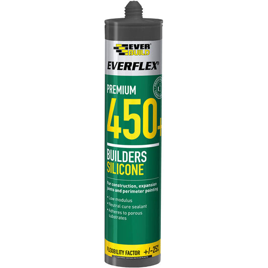 Everbuild Premium+ 450 Builders Silicone Brown 300ml