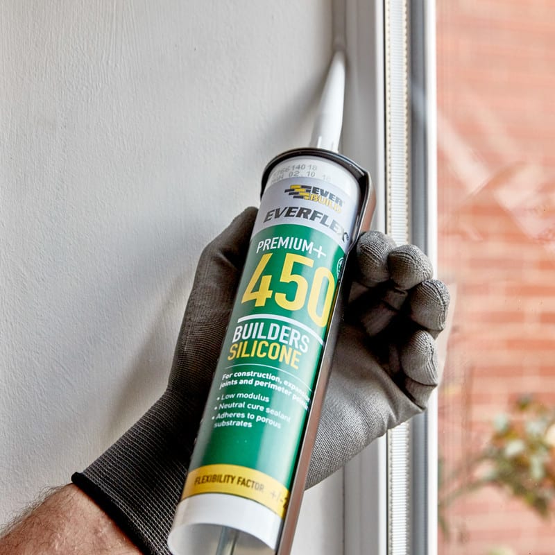 Everbuild Premium+ 450 Builders Silicone Clear 300ml