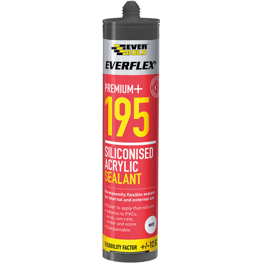 Everbuild Siliconised Acrylic Sealant White 300ml