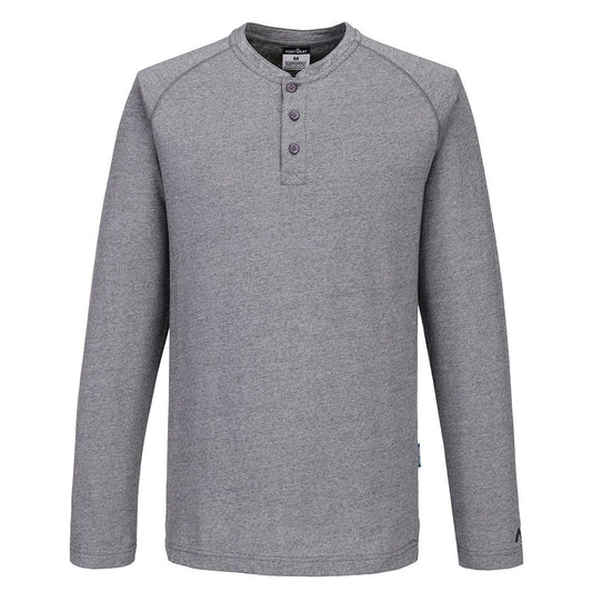 KA3 Henley T-Shirt L/S, L, R, Zoom Grey