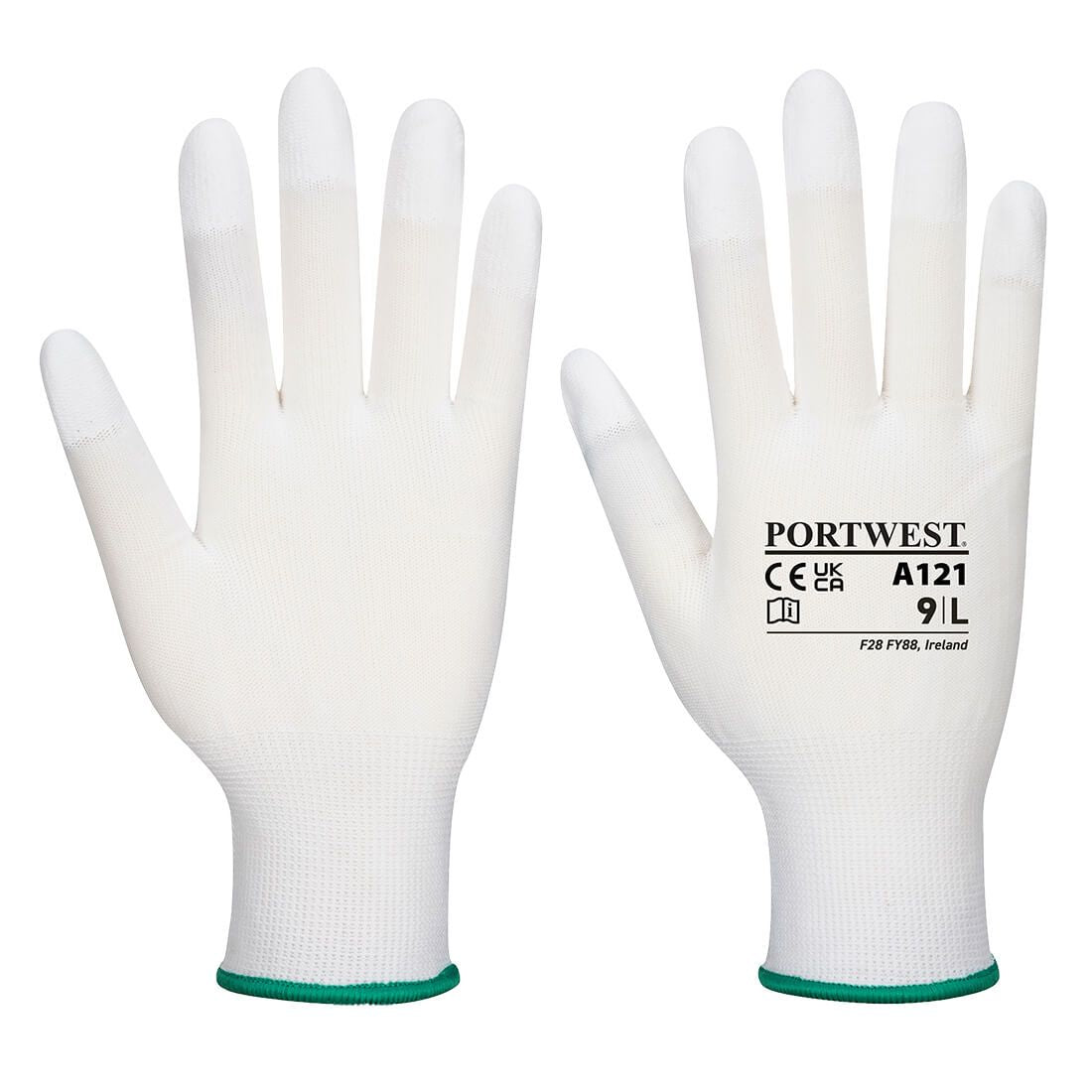 PU Fingertip Glove, L, R, White