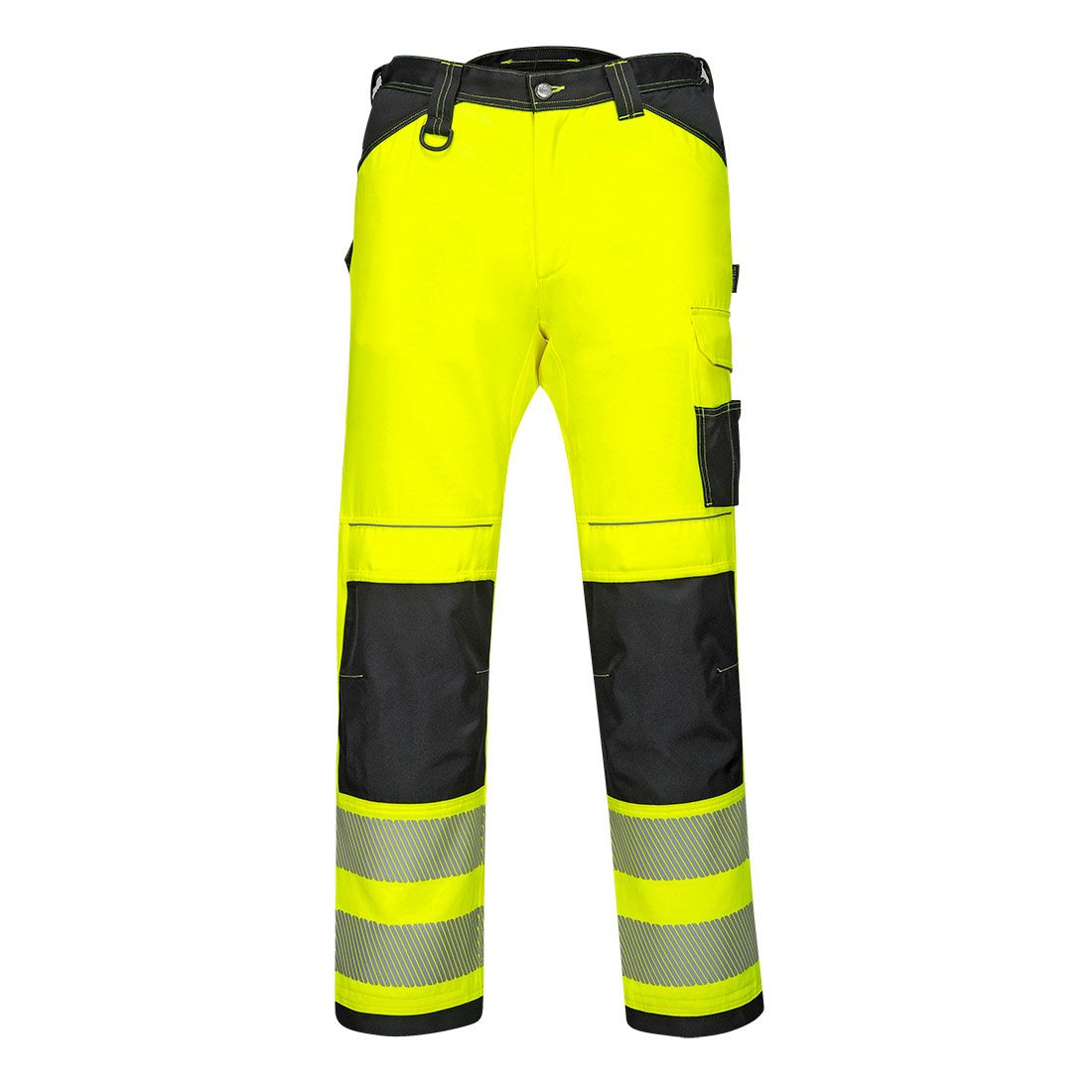 PW3 Hi-Vis Work Trousers, 28, S, Yellow/Black Short