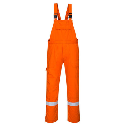 Bizflame Work Bib and Brace, 4XL, R, Orange