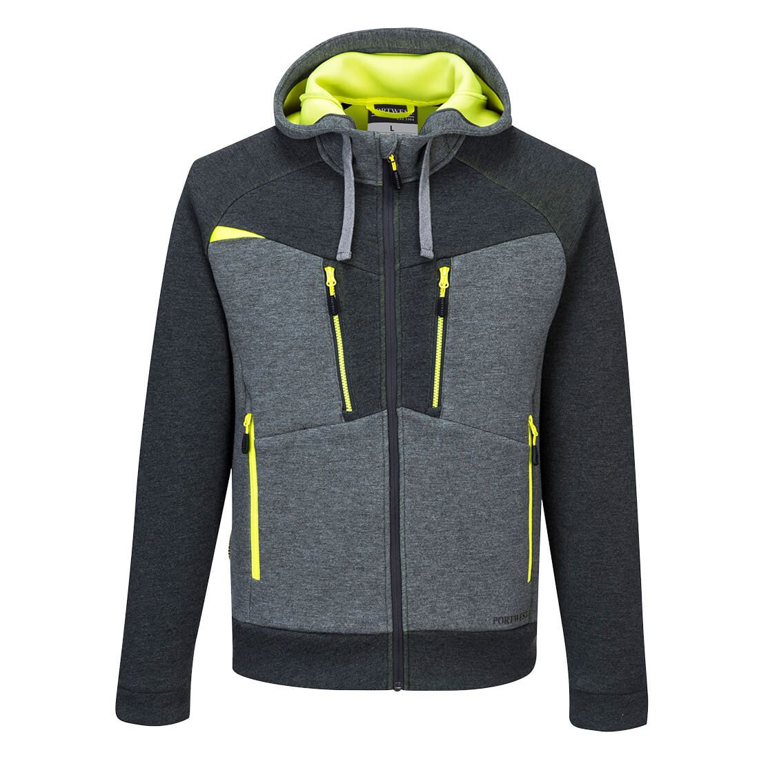 DX4 Zipped Hoodie , L, R, Metal Grey