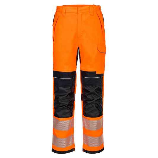 PW3 FR HVO Work Trousers, 28, R, Orange/Black
