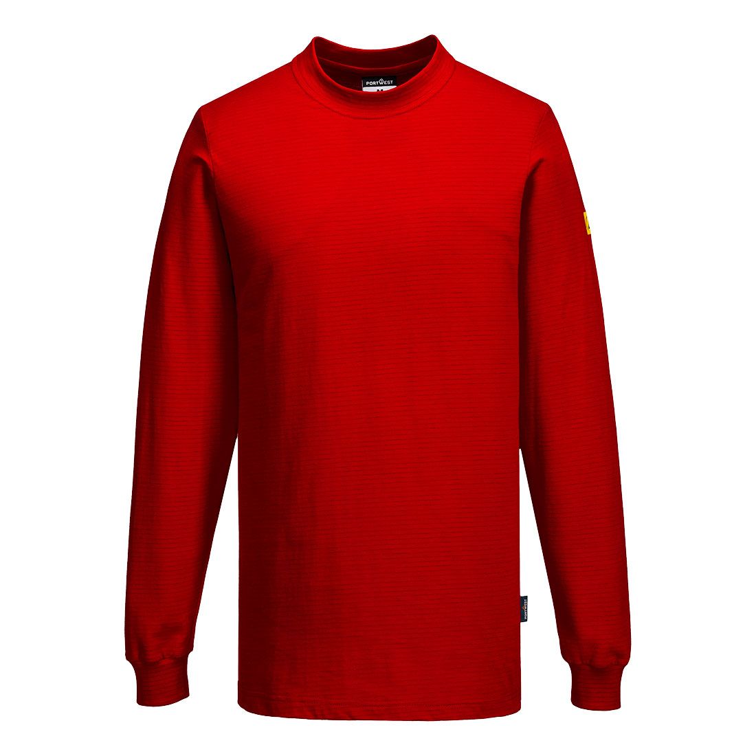 Anti-Static ESD Long Sleeve T-Shirt, L, R, Deep Red