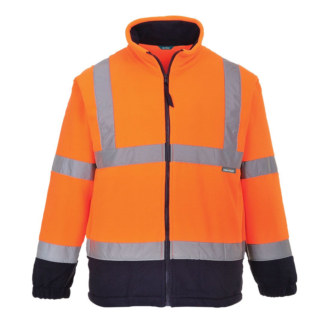 ES1 Essential Hi-Vis Contrast Fleece, 4XL, R, Orange/Navy