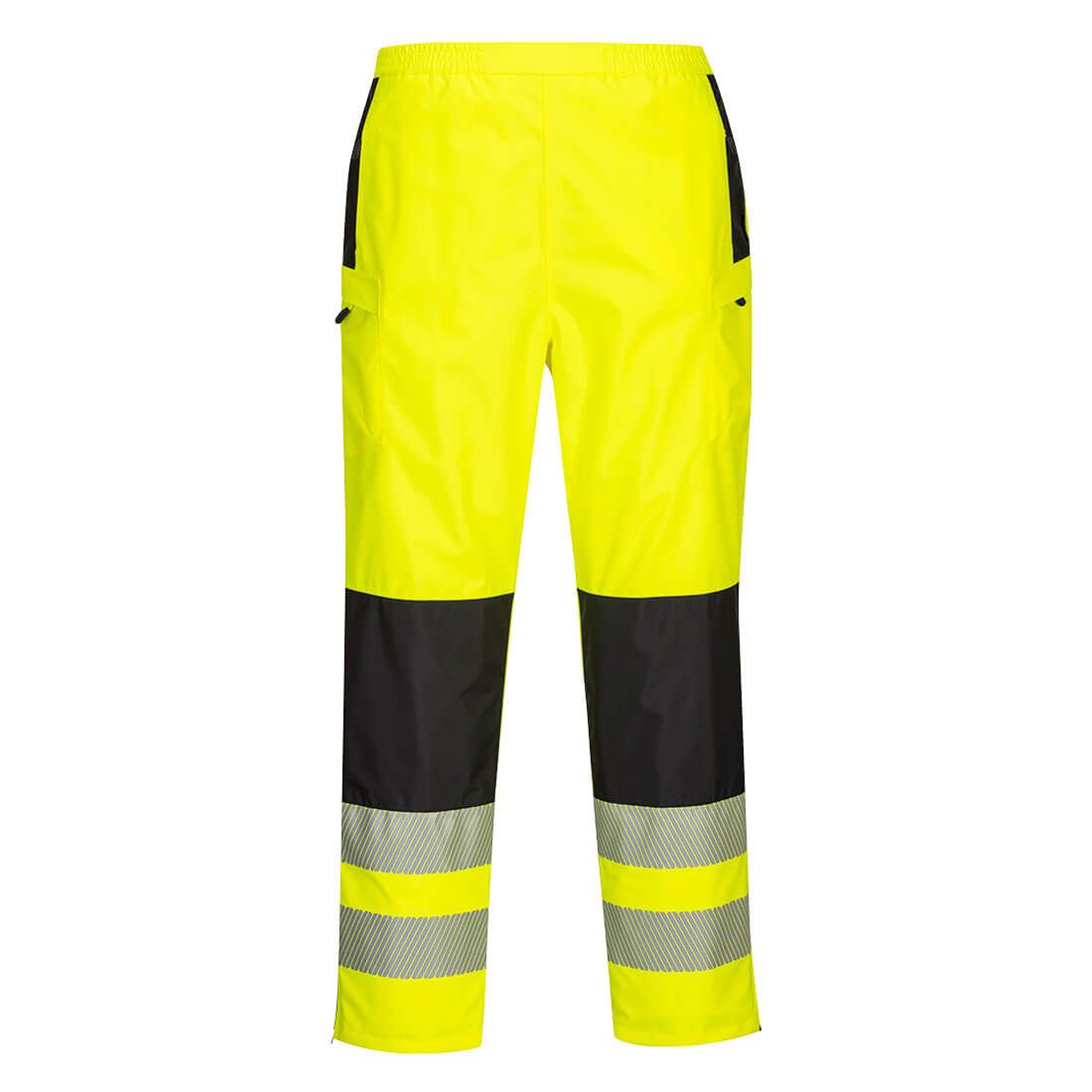 PW3 Hi-Vis Women's Rain Trousers, L, R, Yellow/Black