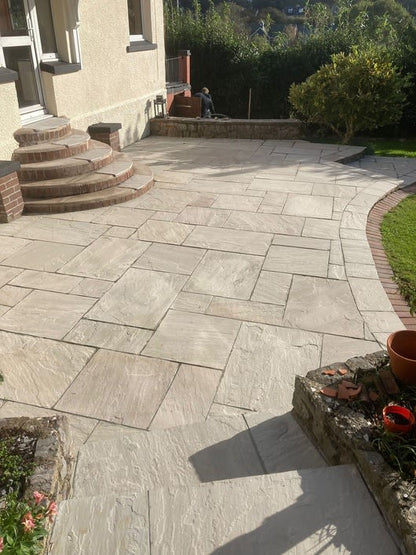 Light Grey Indian Sandstone Paving Slab 900mm x 600mm