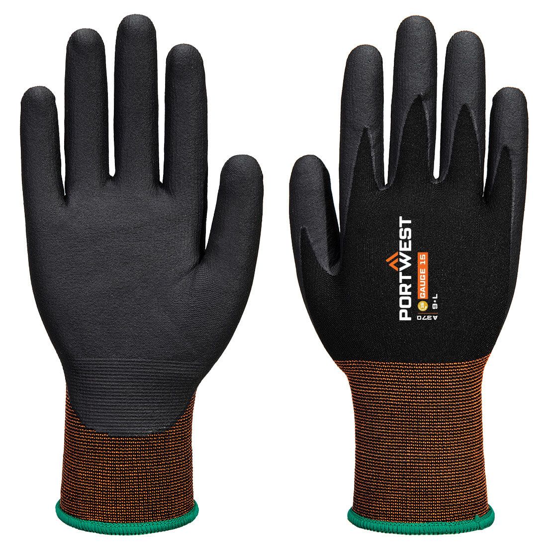 GP Grip 15 Nitrile Micro Foam Glove, L, R, Black