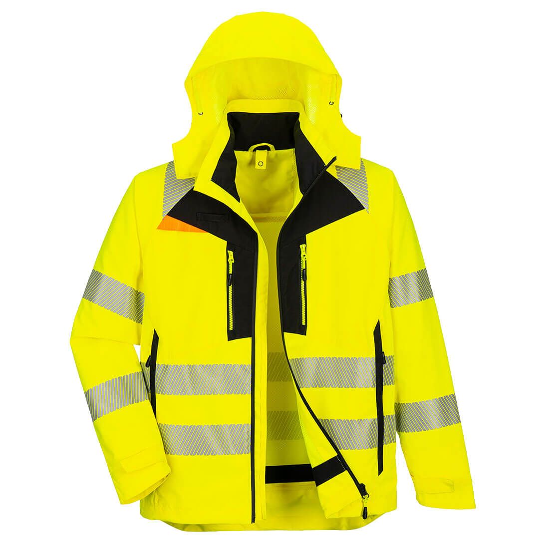 DX4 Hi-Vis 4-in-1 Jacket, 4XL, R, Yellow/Black