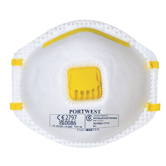 FFP1 Valved Respirator (Pk10), , R, White