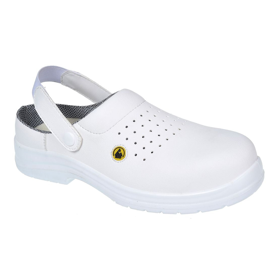 Portwest Compositelite ESD Perforated Safety Clog SB AE, 35, R, White