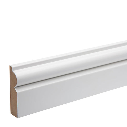 18mm x 68mm MDF White Primed Torus Architrave 4400mm