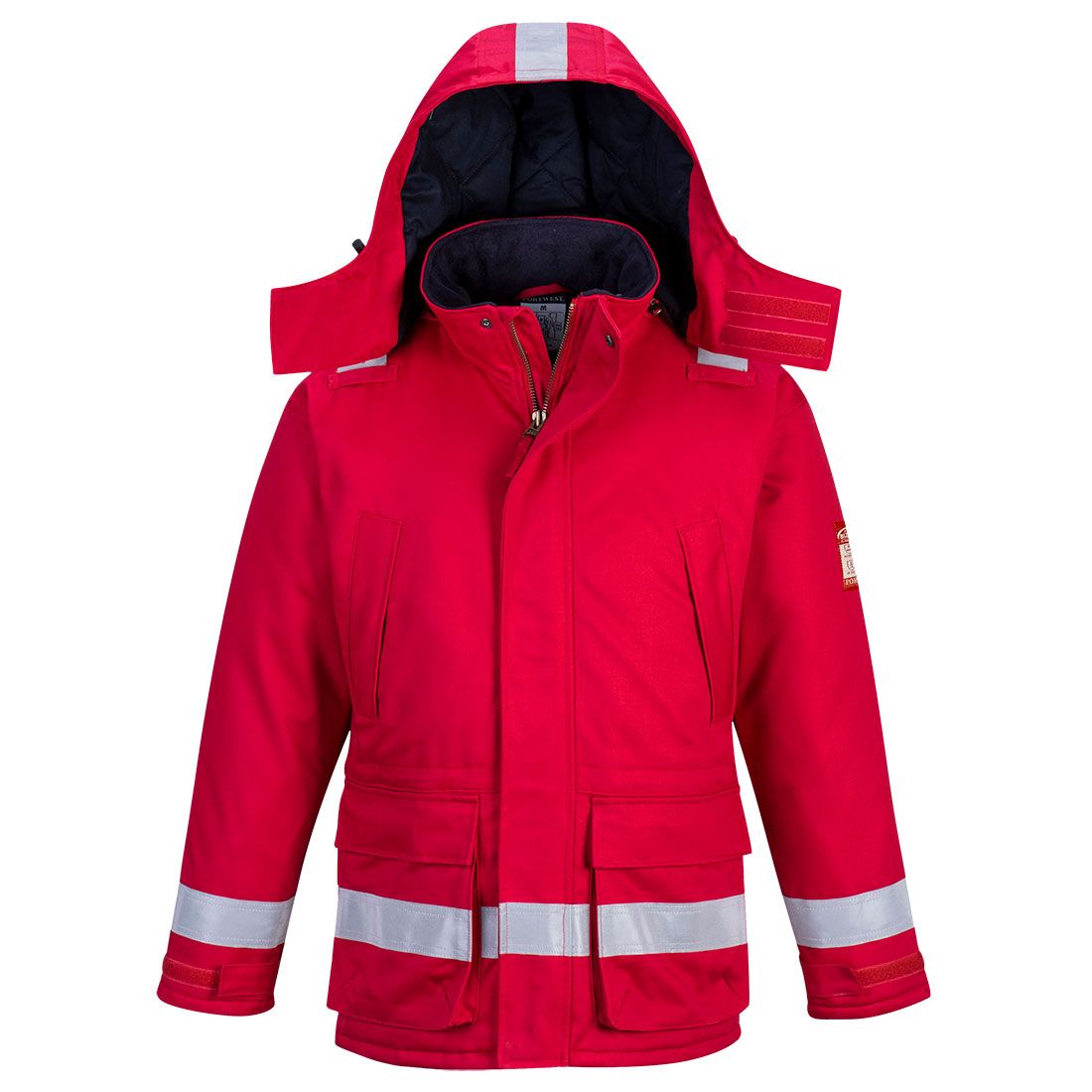 FR Anti-Static Winter Jacket, L, R, Red