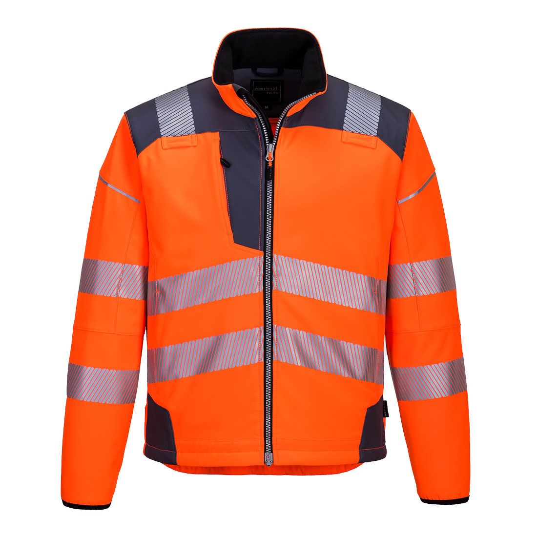 PW3 Hi-Vis Softshell (3L), S, , Orange/Grey