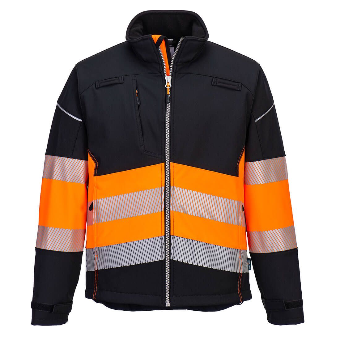 PW3 Hi-Vis Class 1 Softshell (3L), 4XL, , Black/Orange