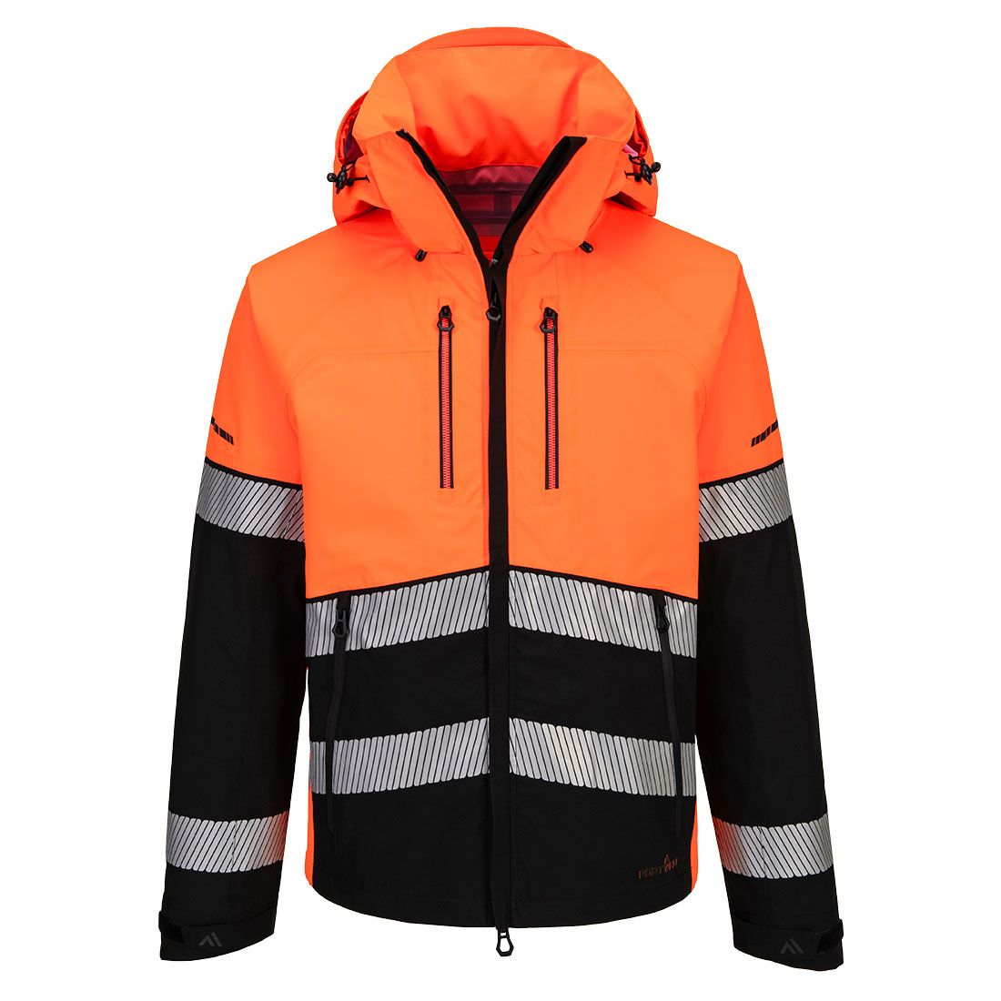 EV4 Hi-Vis Shell Jacket (3L), L, R, Orange/Black