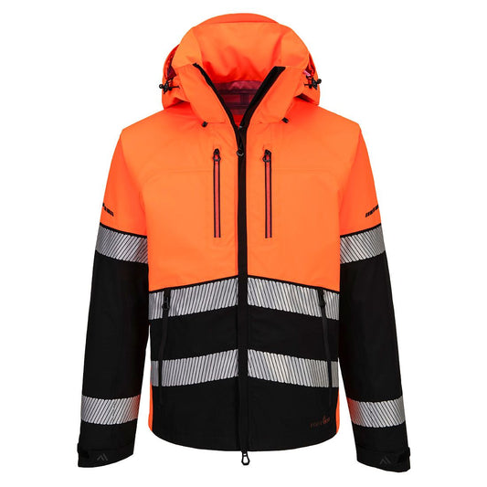 EV4 Hi-Vis Shell Jacket (3L), L, R, Orange/Black