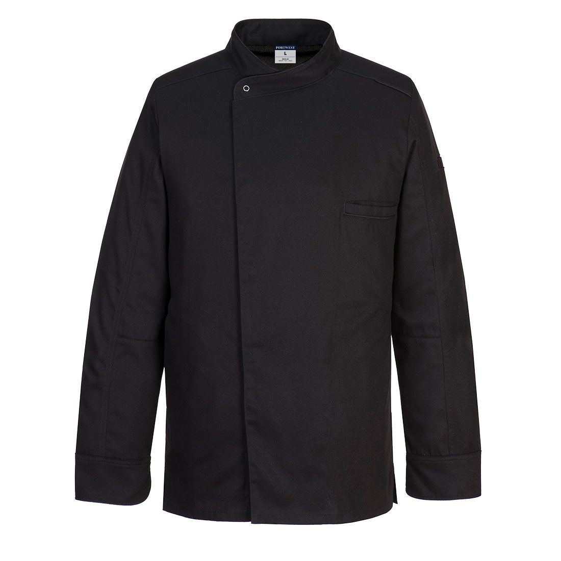 Surrey Chefs Jacket L/S, XL, R, Black