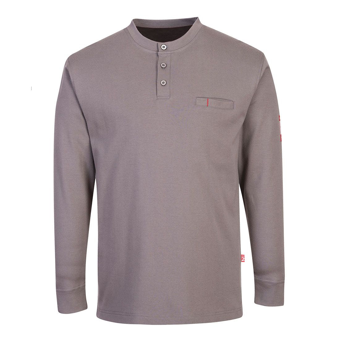 FR Anti-Static Henley, L, R, Grey