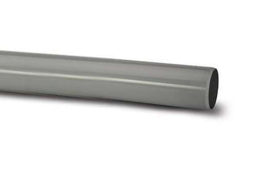 110mm Soil Plain Ended Pipe Grey 3m