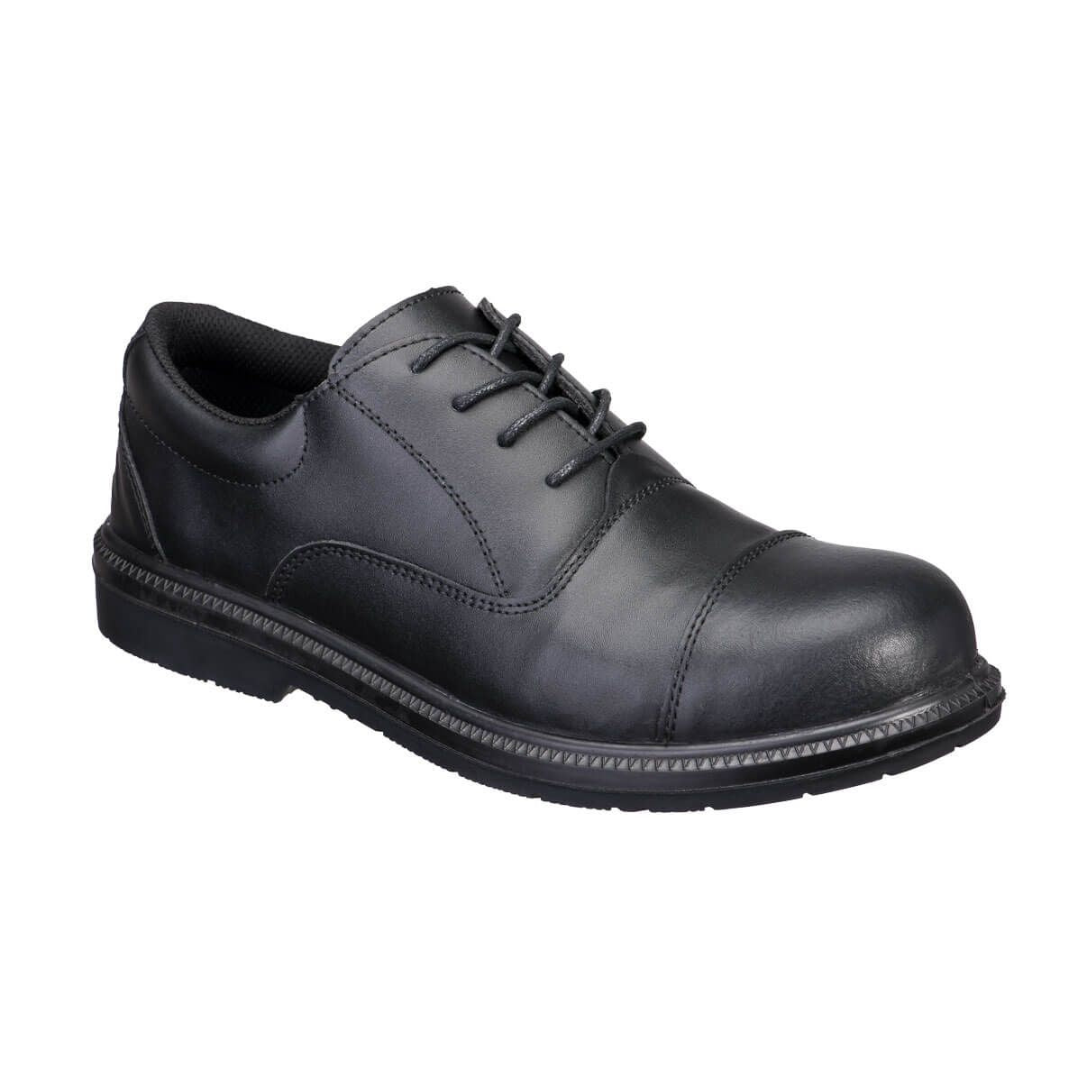 Steel Action Leather Executive Shoe S3 SR FO, 38, R, Black