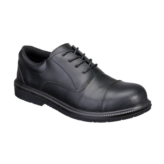Steel Action Leather Executive Shoe S3 SR FO, 38, R, Black