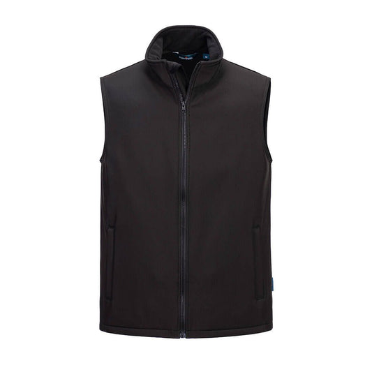 Print and Promo Softshell Gilet (2L), 4XL, R, Black