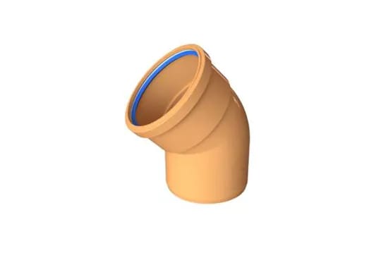 110mm Drainage Bend Single Socket 45 Degree