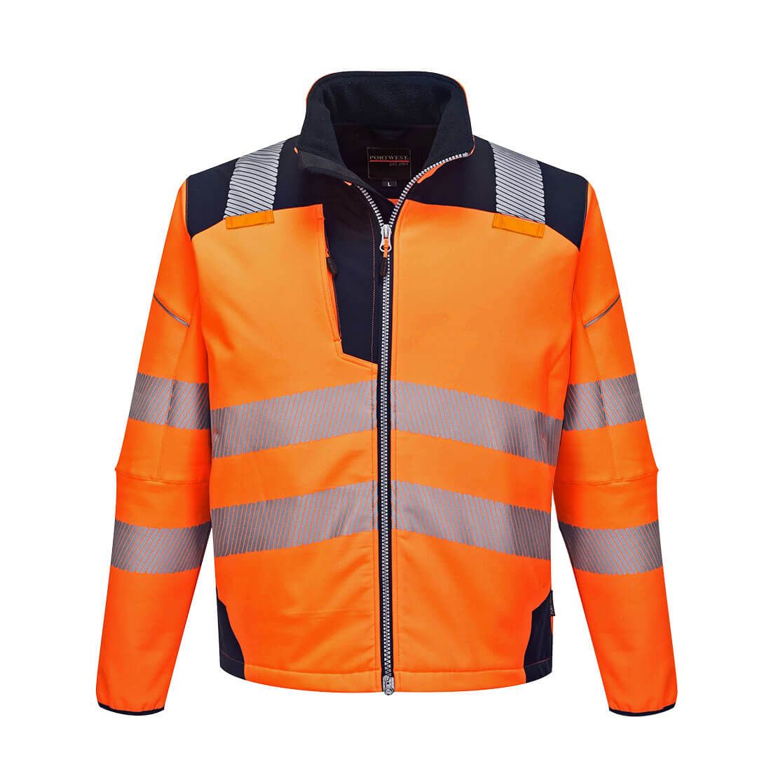 PW3 Hi-Vis Softshell (3L), 4XL, R, Orange/Navy
