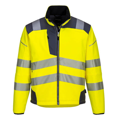 PW3 Hi-Vis Softshell (3L), S, , Yellow/Grey