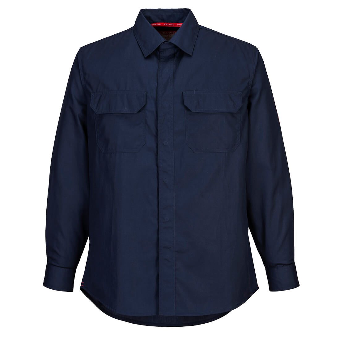Bizflame Work Shirt, L, R, Navy