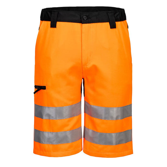 WX2 Eco Hi-Vis Shorts, 28, R, Orange/Black