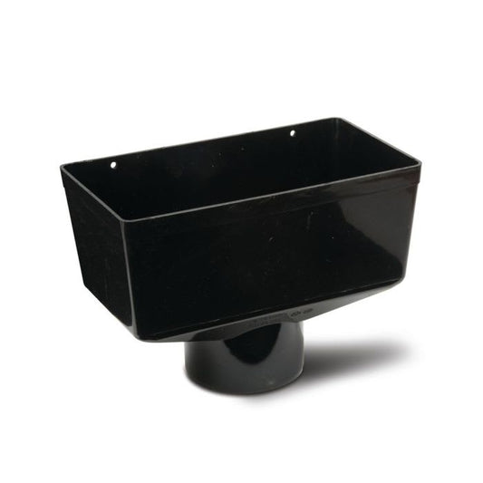 110mm Rainwater Large Hopper Black