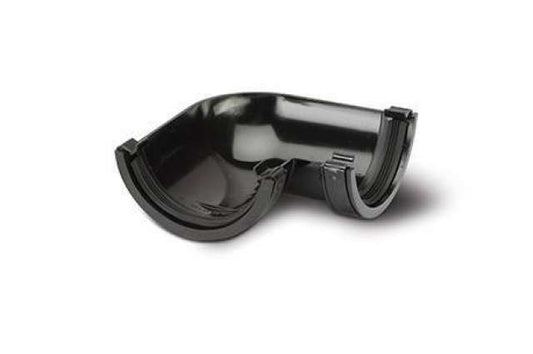 112mm Half Round Gutter Angle 90 Degree Black