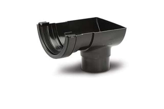 112mm Stop End Outlet Black